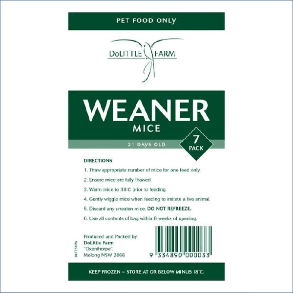Dolittle Mice Weaner 7pk Wmw