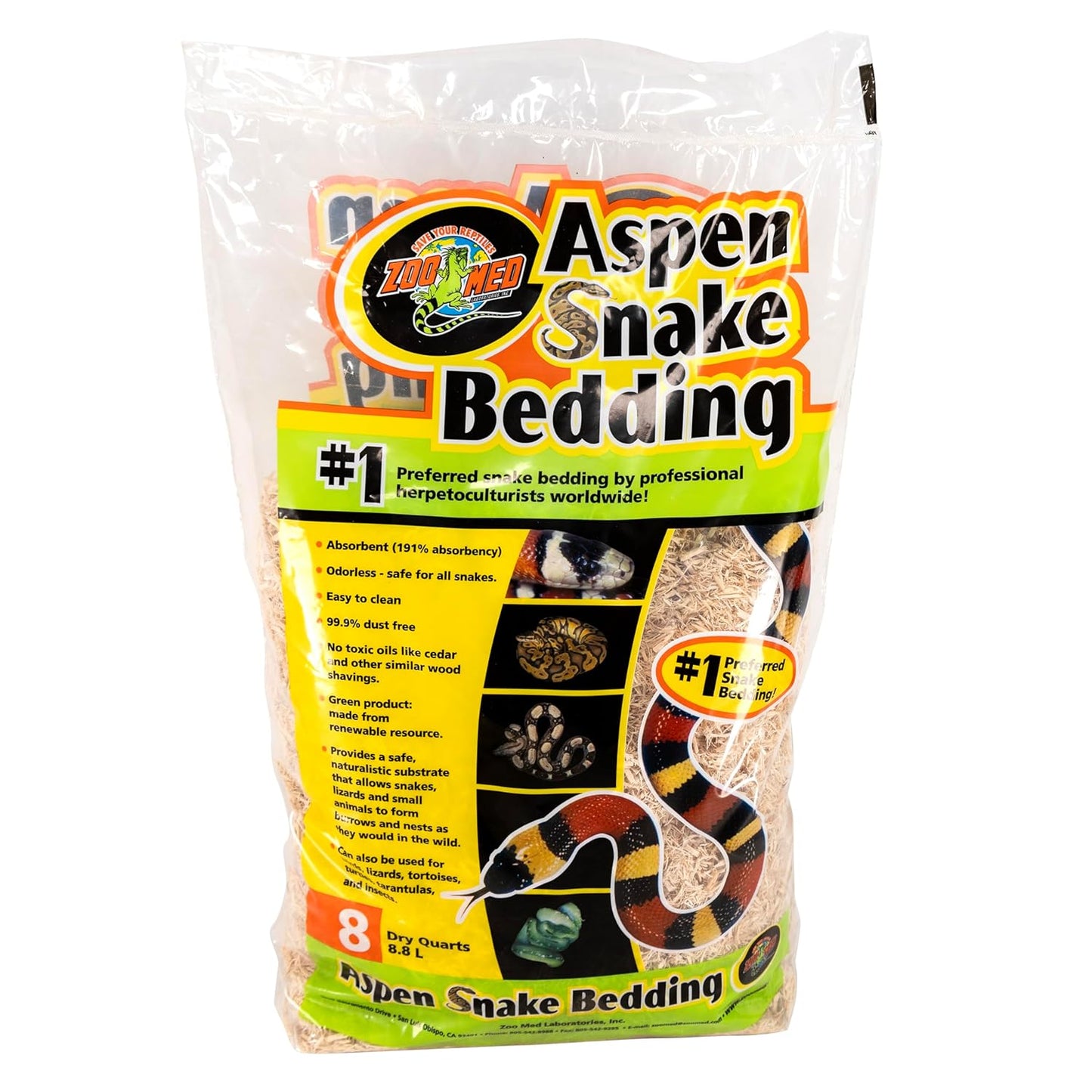 Aspen Snake Bedding 8 Quart Zm266
