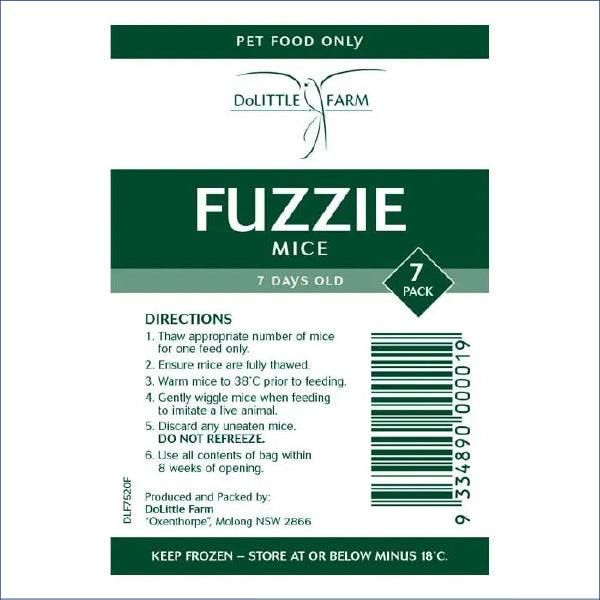 Dolittle Mice Fuzzie 7pk Fmw