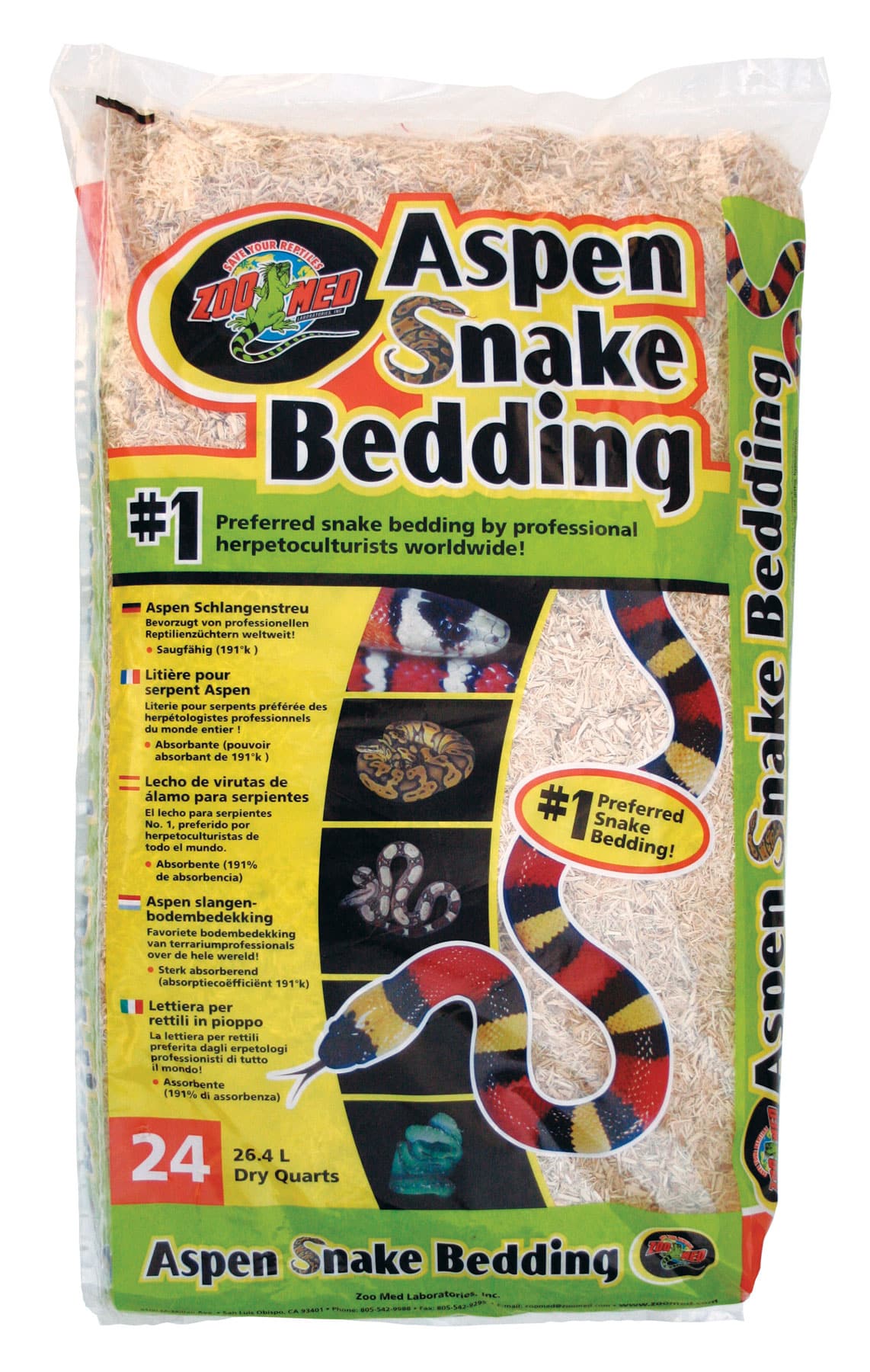 Aspen Snake Bedding 24quart Zm267